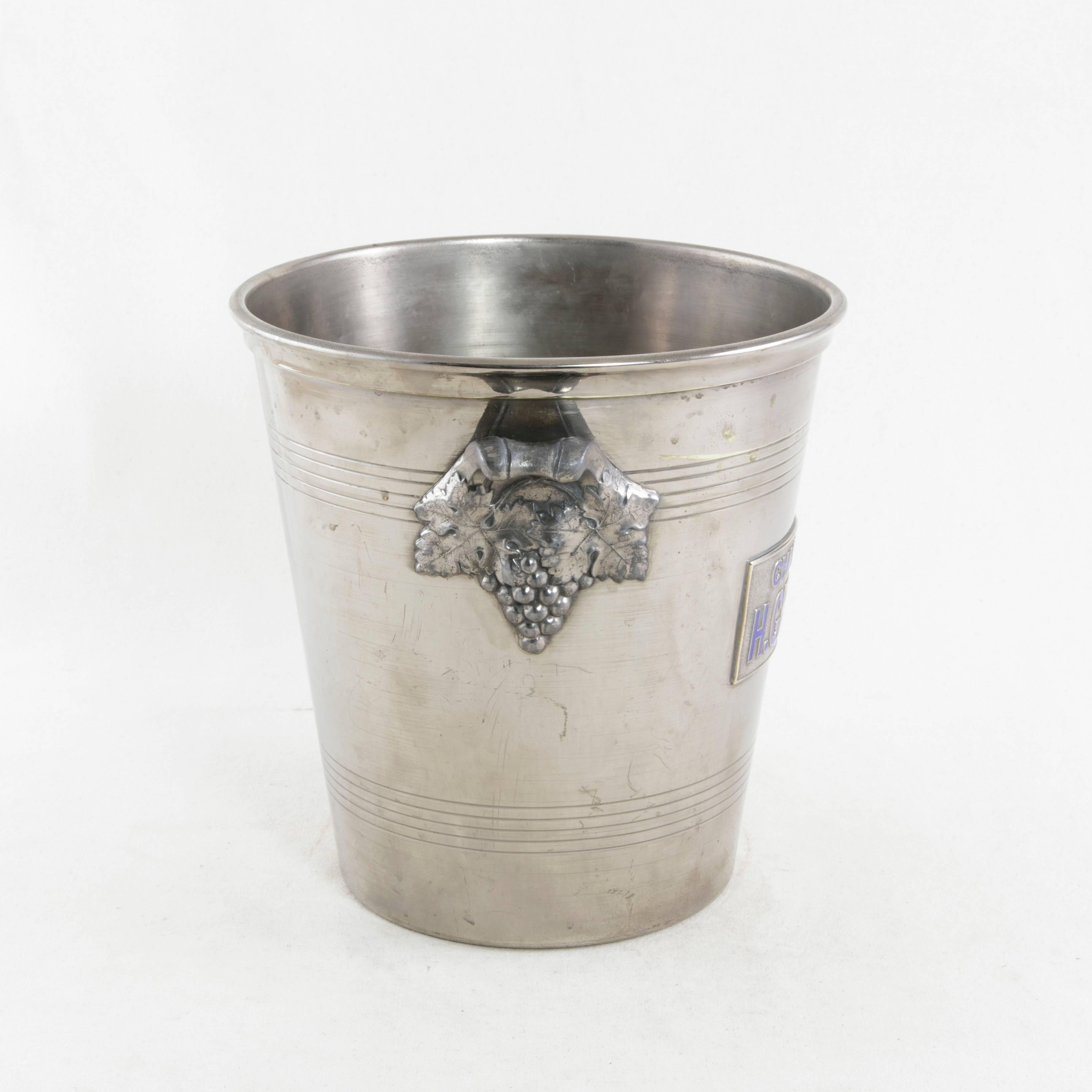 Mid-20th Century French Silver Plate Champagne Bucket Marked H. Germain 4