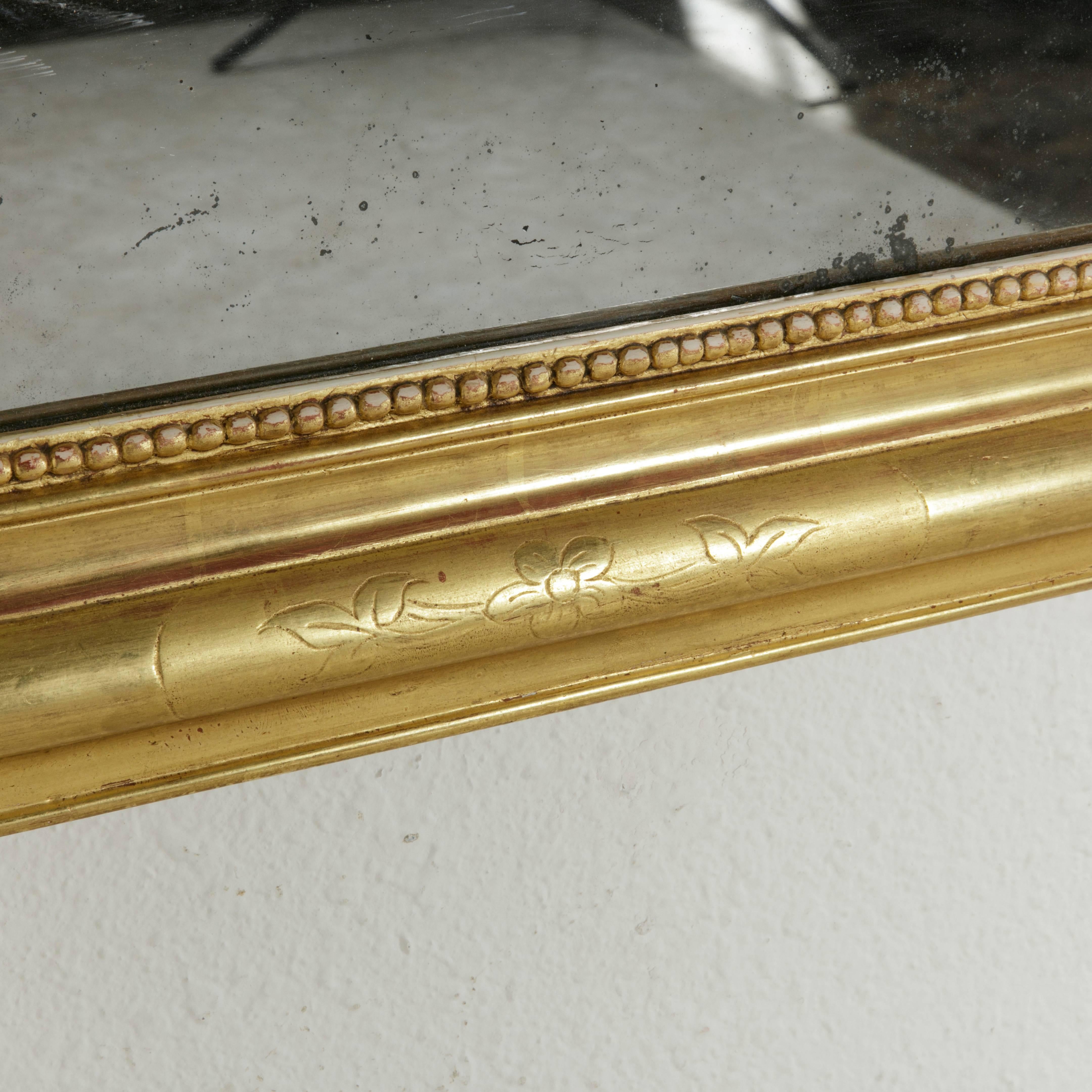 Small Scale 19th Century French Louis Philippe Giltwood Mirror 5