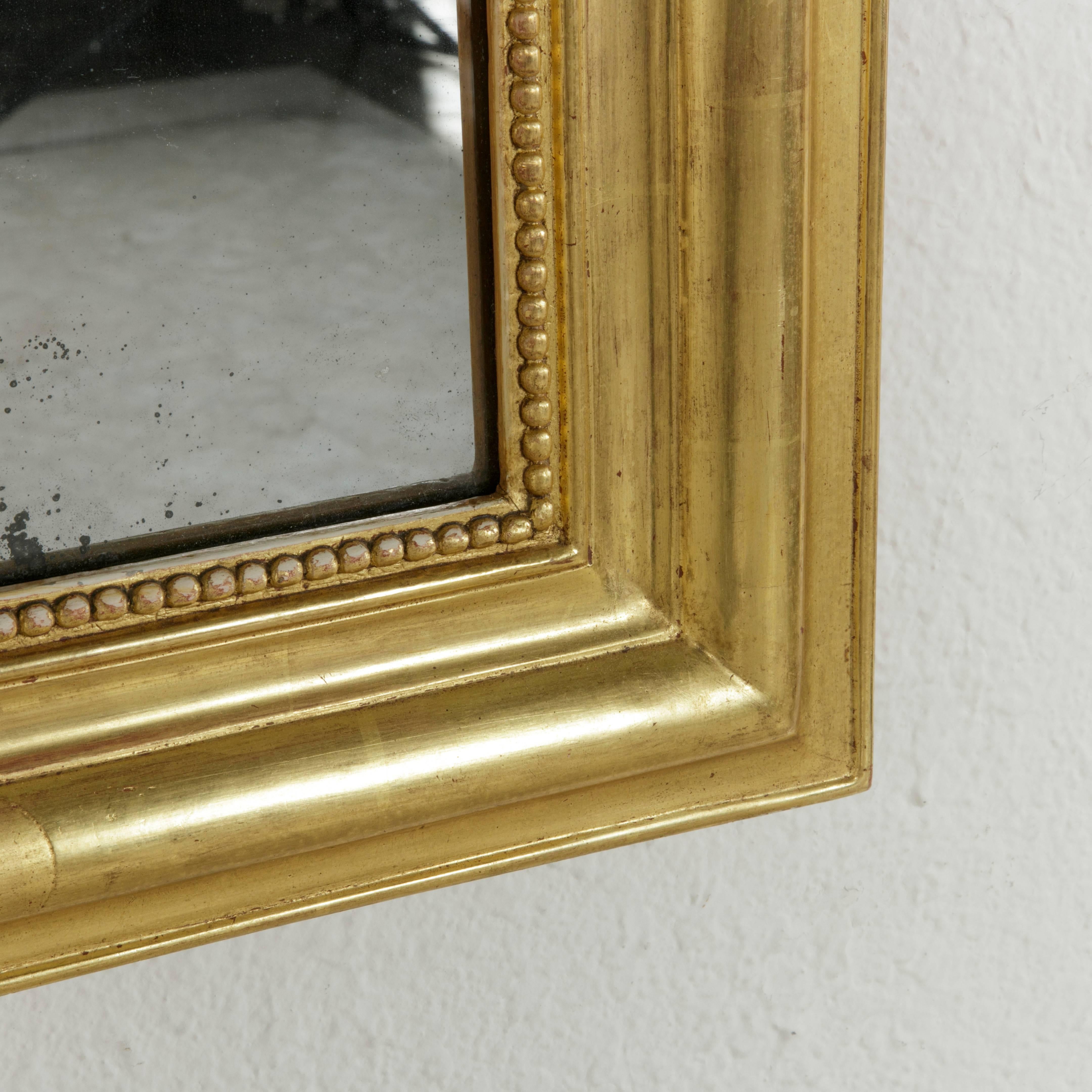 Small Scale 19th Century French Louis Philippe Giltwood Mirror 3