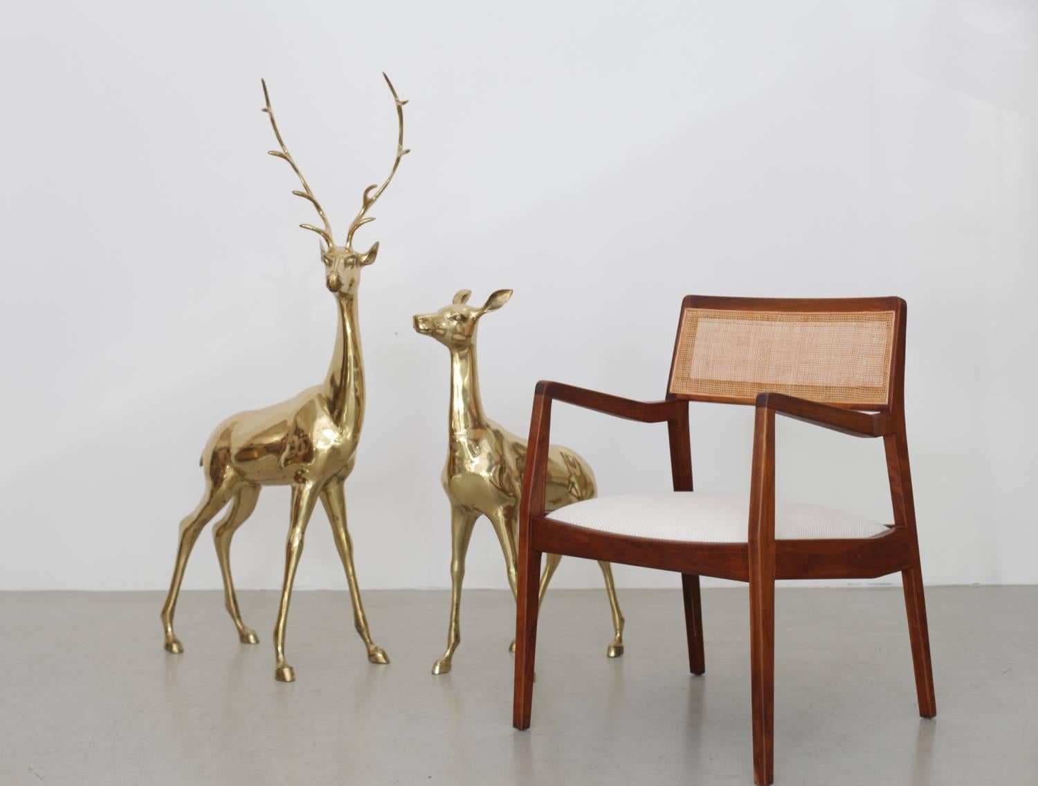 Amazing Set of Two Huge Deer Made of Brass, France, 1970s 1