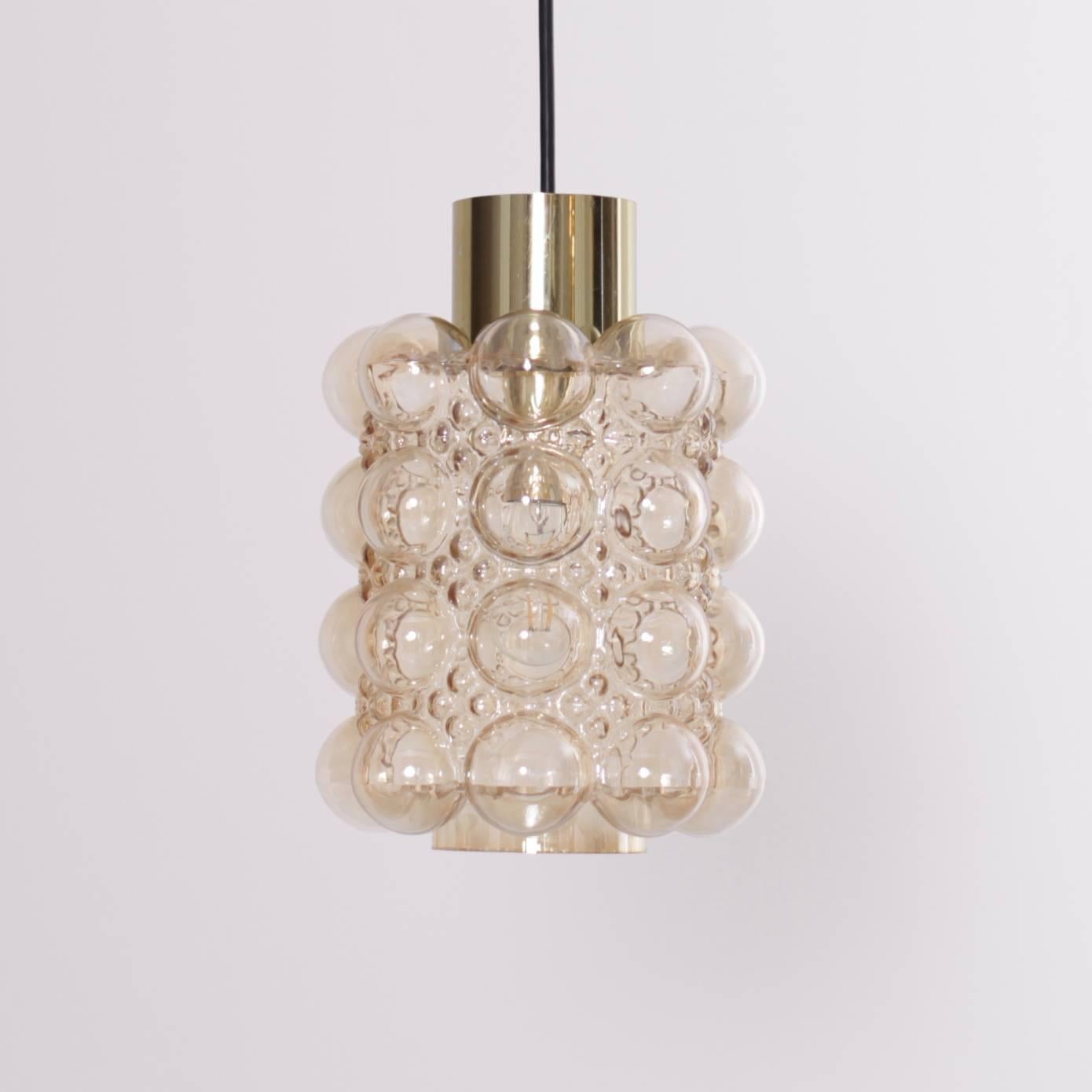 1 of 3 Bubble Glass Pendant Lights by Helena Tynell for GlashüTte Limburg In Excellent Condition In Berlin, BE