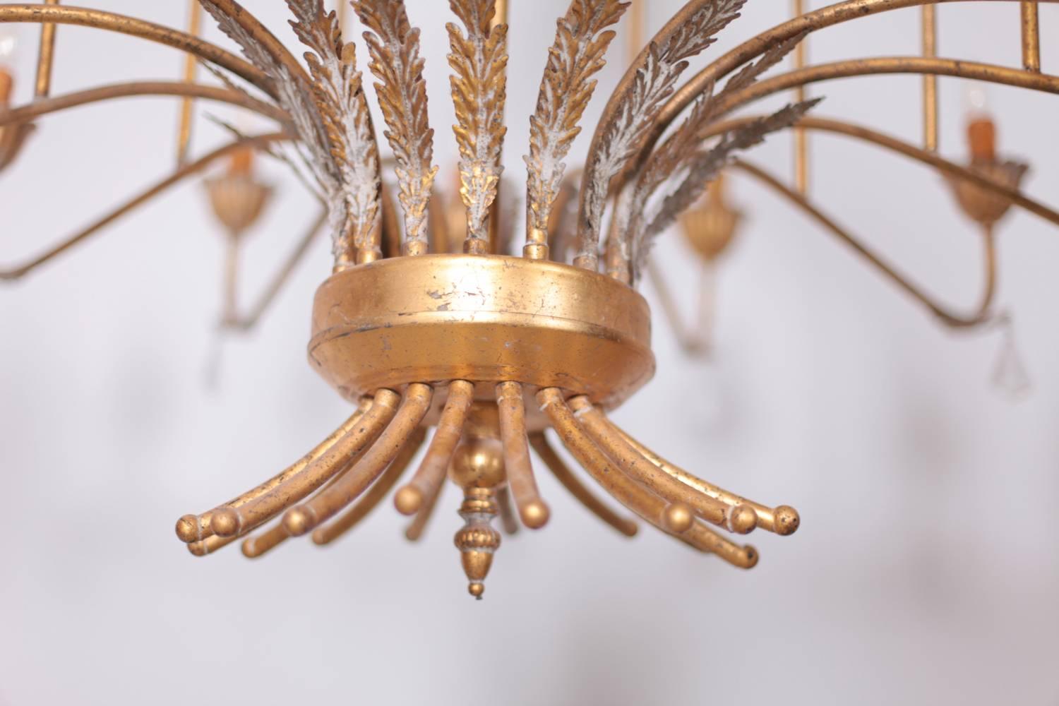 Extraordinary huge chandelier from a villa in France. The chandelier is manufactures in high quality and is a real eyecatcher for every house. Very hard to find in such a size. The chandelier is complete and shows only some bindings at the very