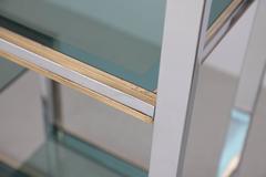 Guy Lefevre Etagere in Chrome and Brass