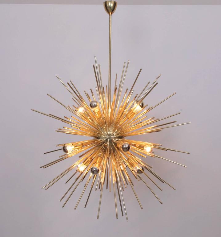 Monumental Brass Sputnik Chandelier at 1stDibs
