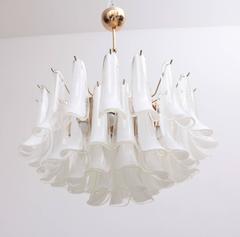 Extra Large Murano Chandelier with Gold Plated Base, Italy, 1970s