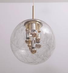 Huge Sputnik Bubble Glass Pendant Lamp by Doria