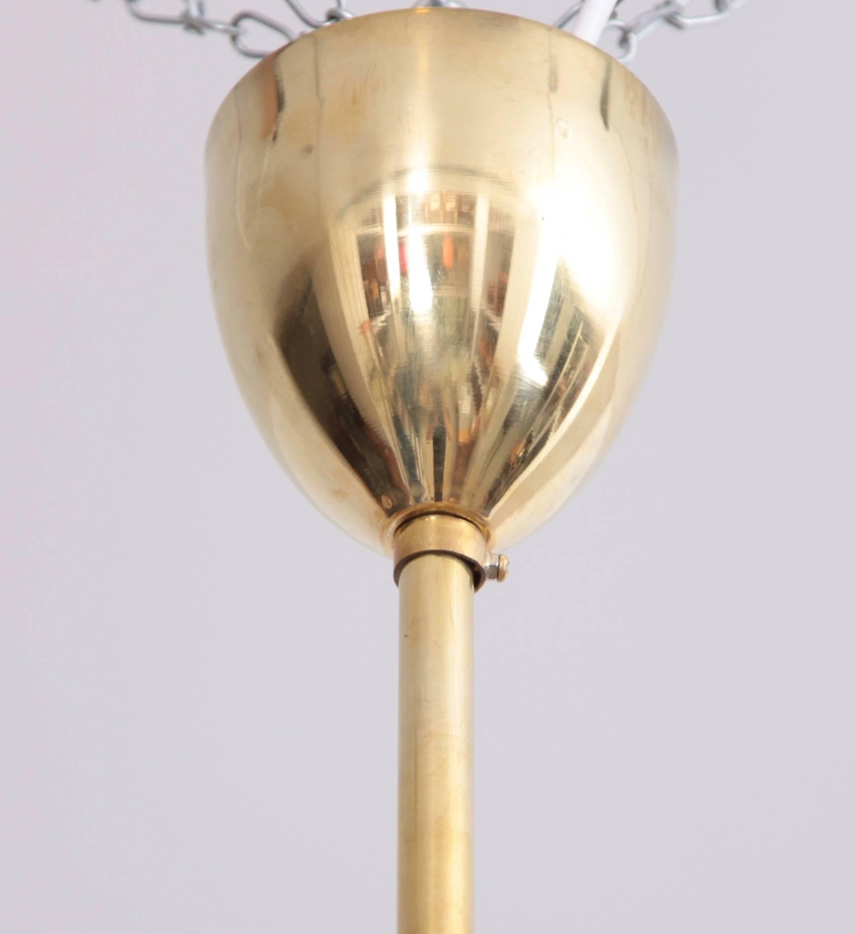 Italian Exceptional Huge Brass Sputnik Chandelier For Sale