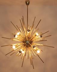 Exceptional Huge Brass Sputnik Chandelier