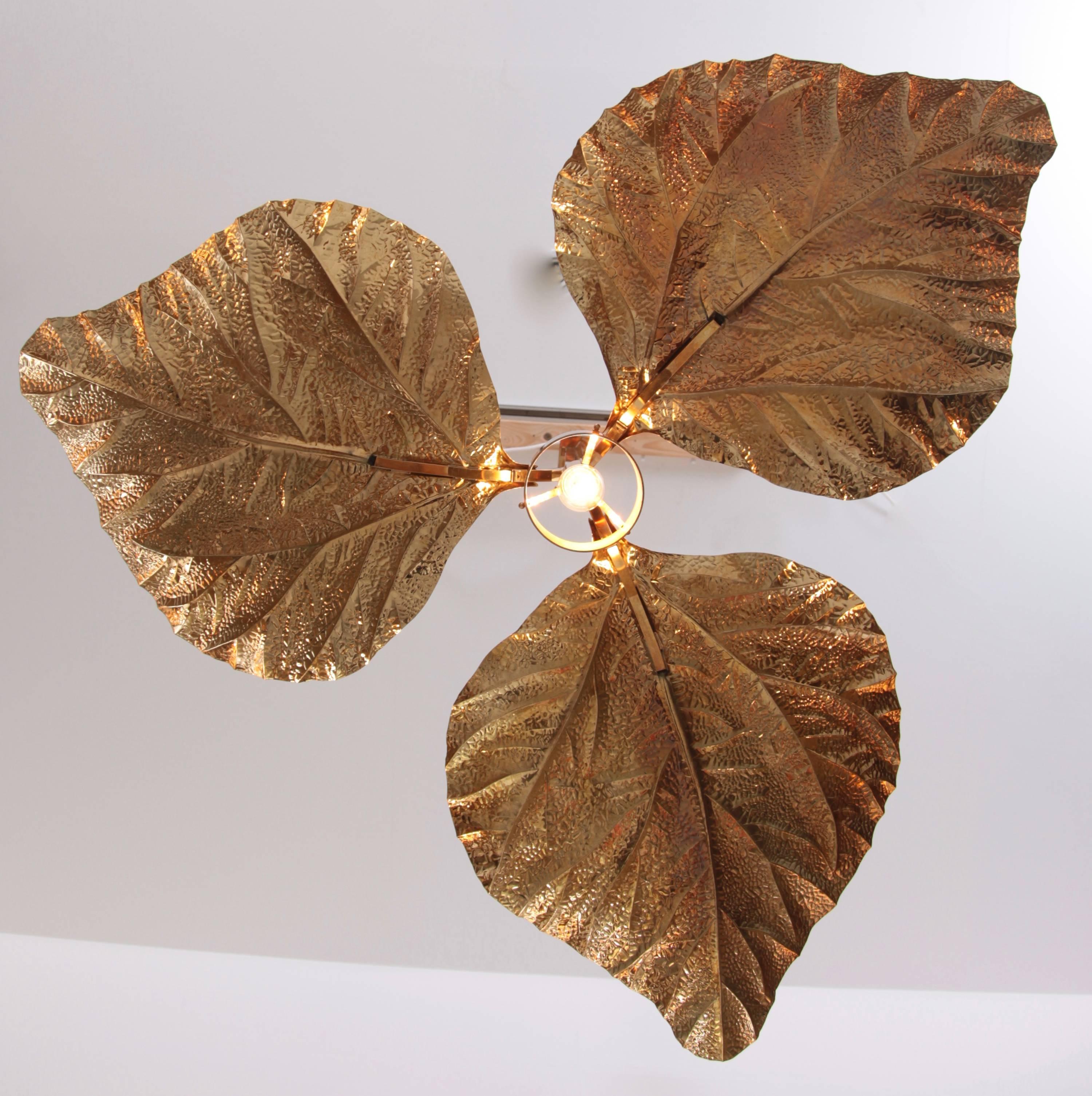 brass leaf chandelier