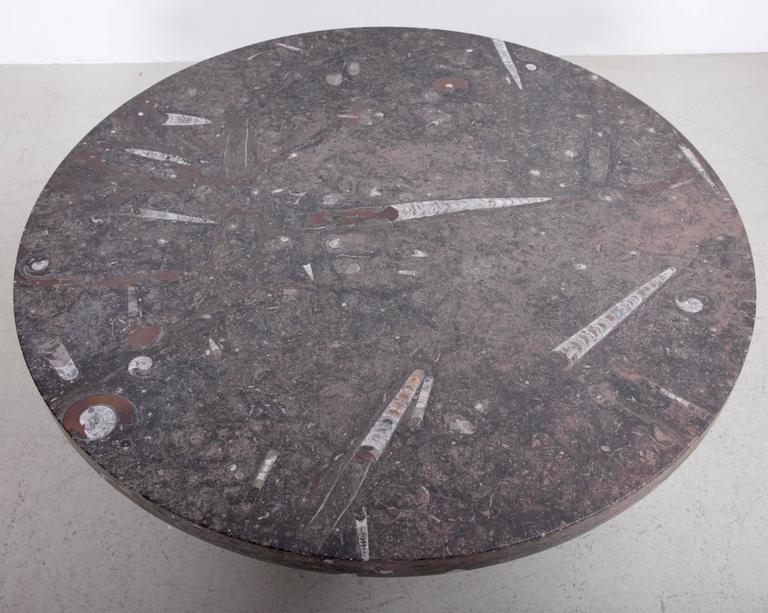 Heinz Lilienthal Coffee Table With Fossil Stone Top For At 1stdibs Mid Century Modern Heinz Lilienthal Coffee Table With Fossil Stone Top For