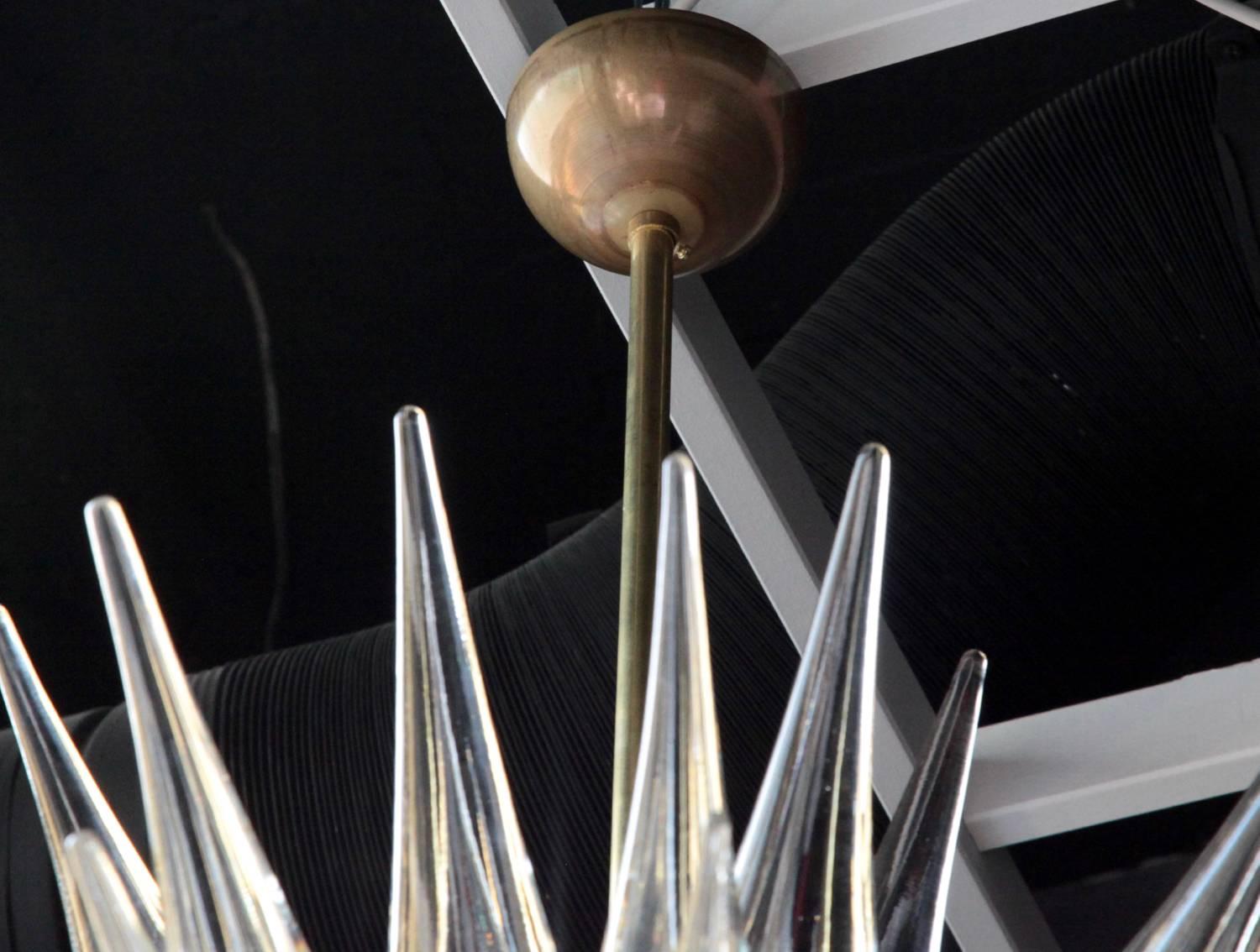 Italian Exceptional Huge Atomic or Sputnik Chandelier Style of Stilnovo For Sale