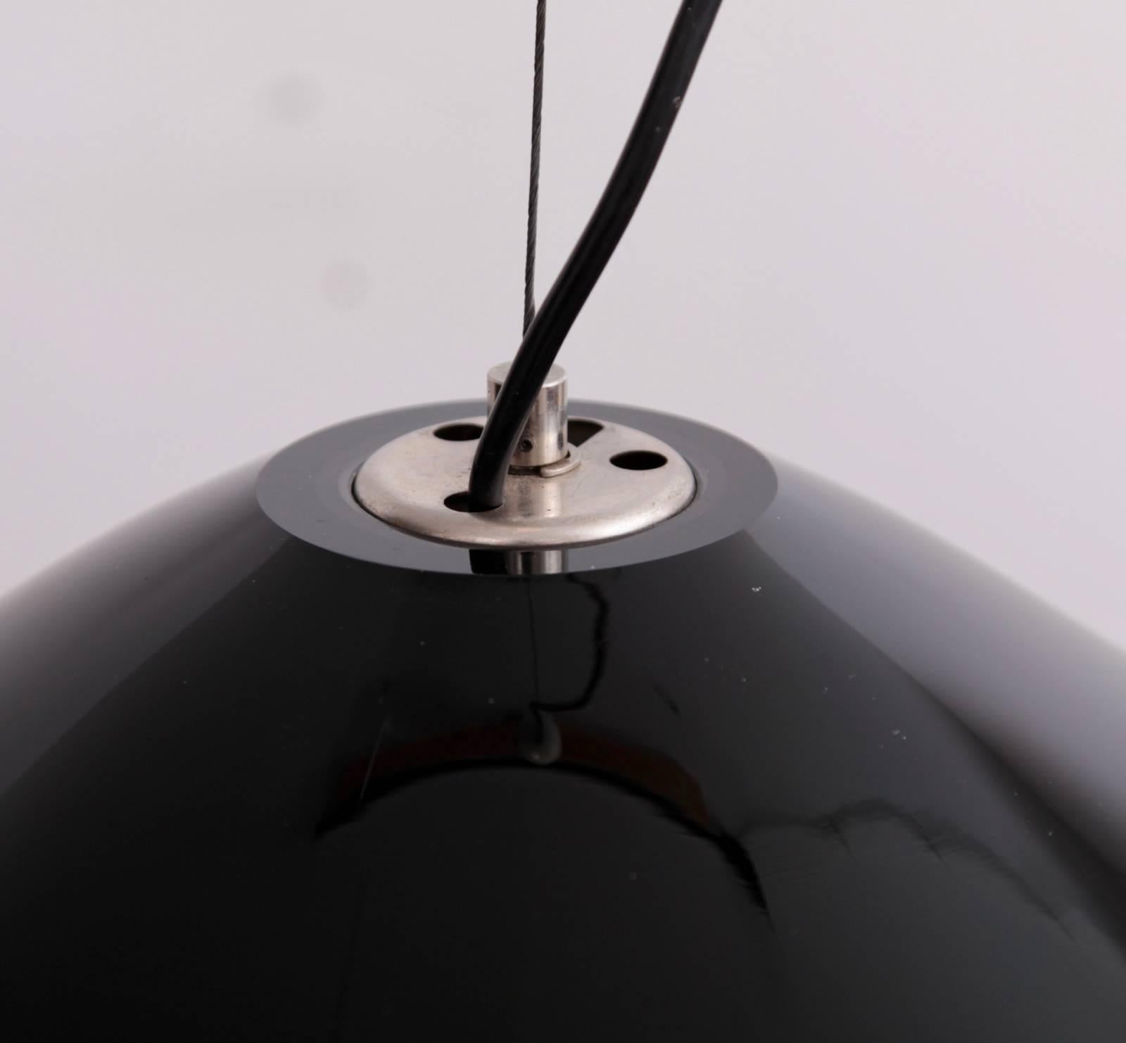 Huge Melania Pendant Lamp by Renato Toso for Leucos in Murano Black and White In Excellent Condition In Berlin, BE