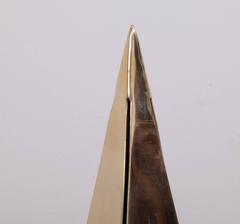 Pair of Very Huge Brass Pyramid Table Lamps