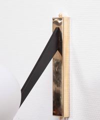 One of Four Brass and Glass Wall Lights or Sconces in the Manner of Stilnovo