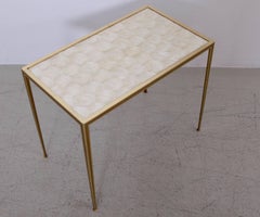 Brass and Mother-of-Pearl Side Table by Vereinigte Werkstätten München
