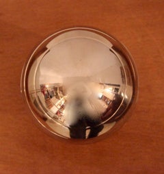 Signed Tommaso Barbi Sculptural Mixed Brass and Chrome Stacking Tray Egg