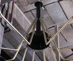 Monumental Sputnik Brass and Glass Chandelier