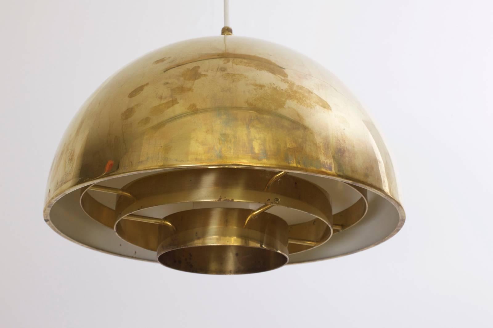 Mid-Century Modern Brass Chandelier or Pendant Light by Vereinigte Werkstätten München