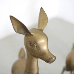 Pair of Extraordinary Huge Brass Bambis or Deer