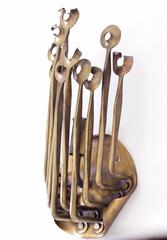 One of a Kind Solid Bronze Brutalist Studio Wall Lamp Handcrafted