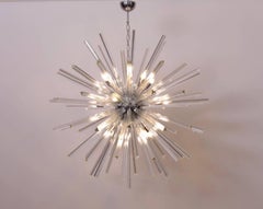 Extraordinary Huge Murano Glass Sputnik Chandelier in the Manner of Venini