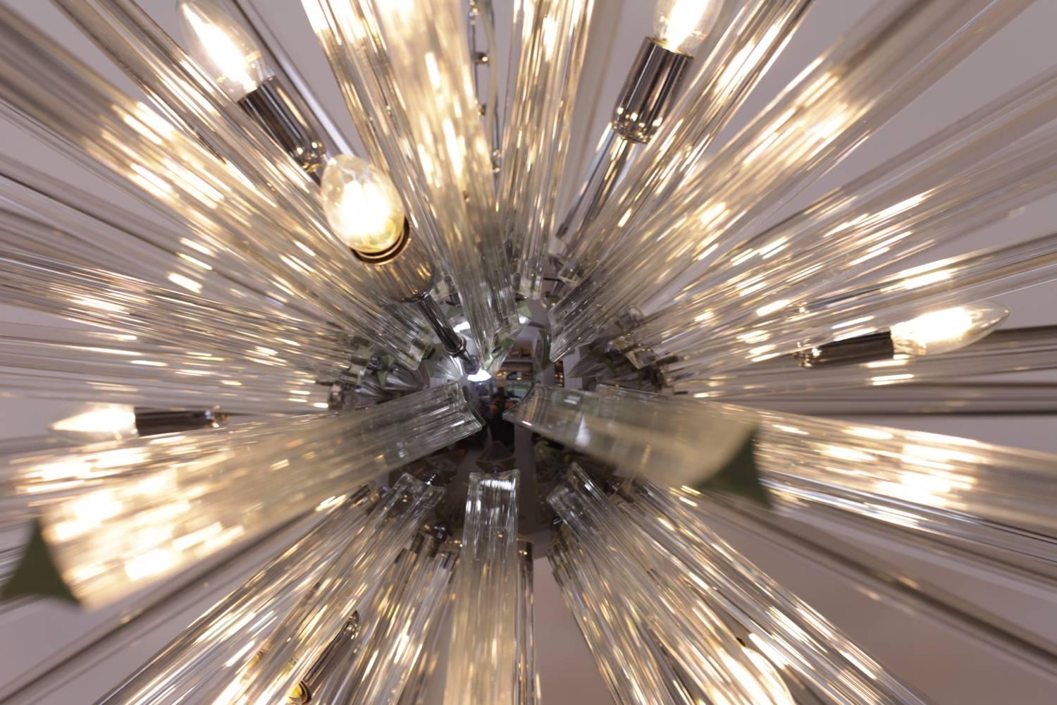 Extraordinary Huge Murano Glass Sputnik Chandelier in the Manner of Venini In Excellent Condition For Sale In Berlin, BE