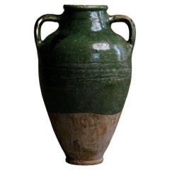 Used Konya Glazed Pot from Anatolia, Turkey – Handcrafted Clay Vessel
