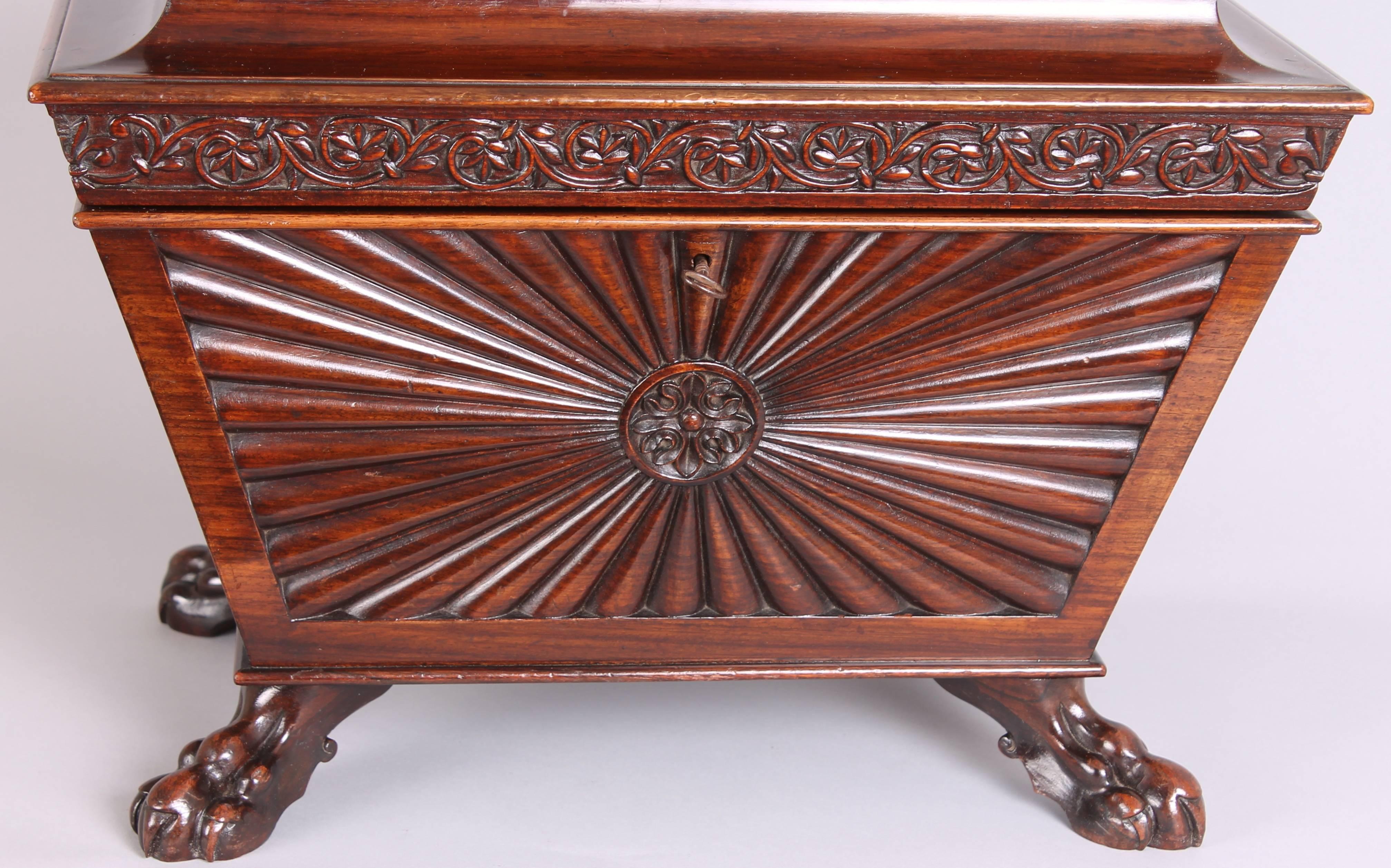 Anglo-Indian George IV Period Rosewood Casket For Sale