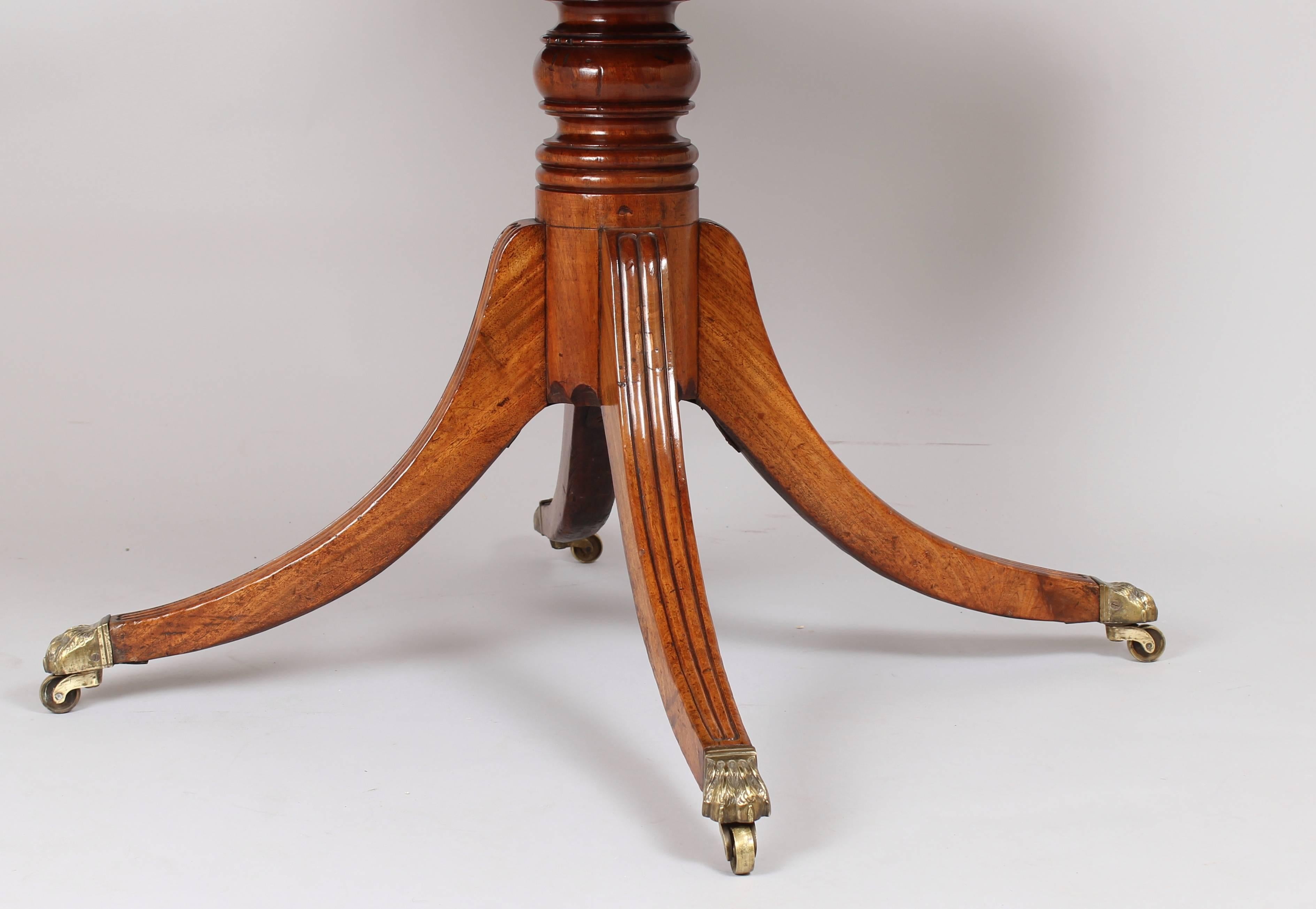 European Early 19th Century Continental Mahogany Small Drum-Table