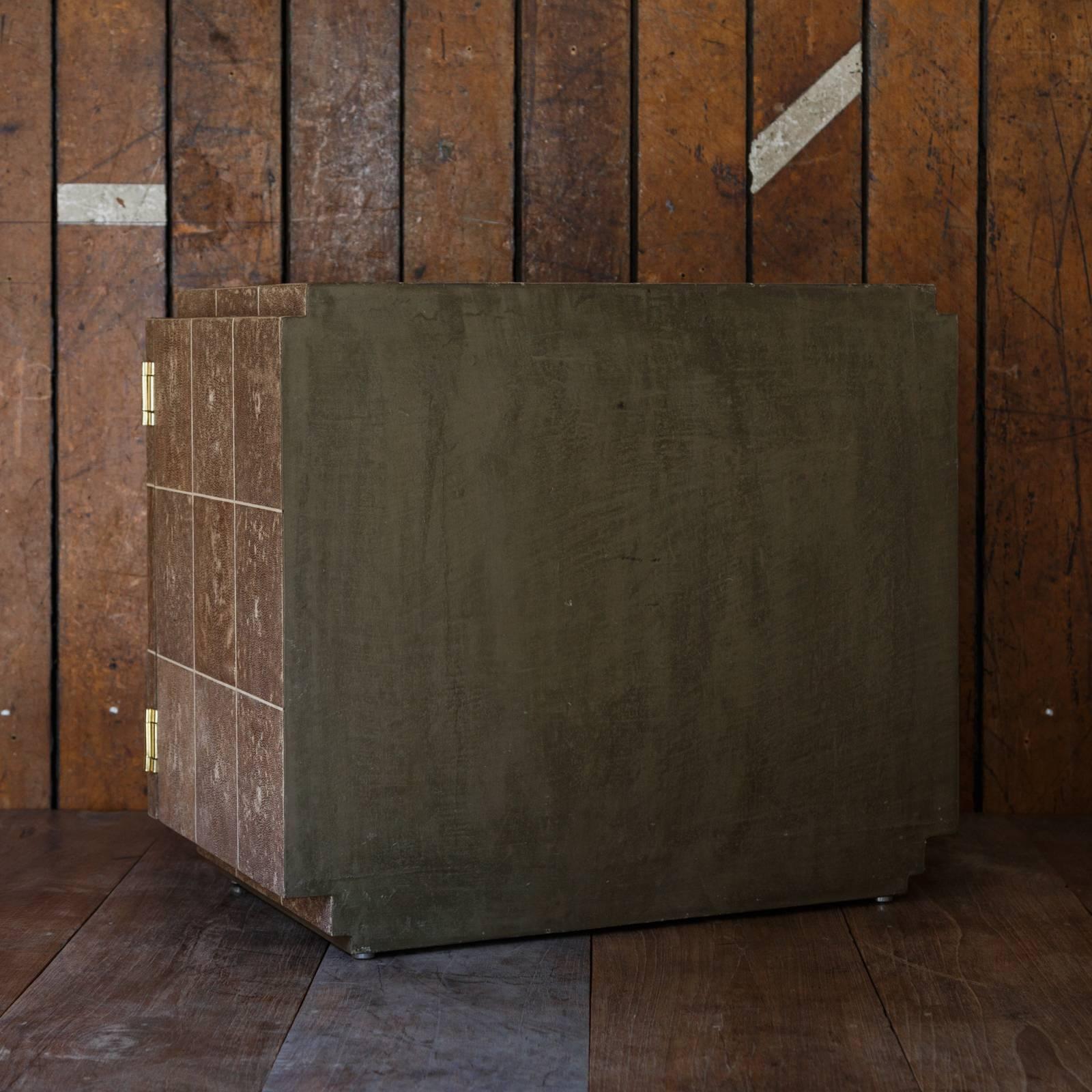 French Art Deco Shagreen Box with Silver Clasps 4