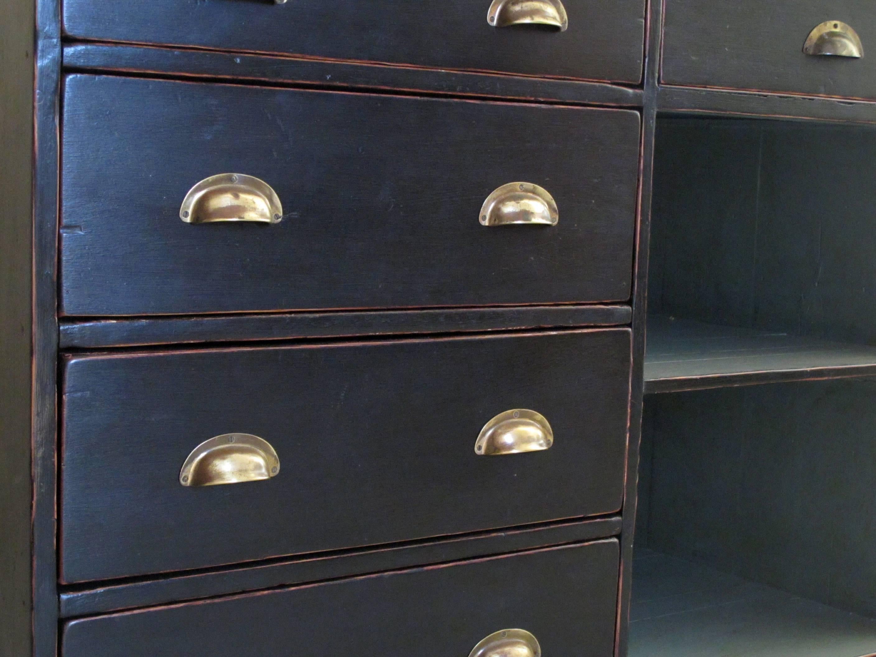 Edwardian Shop Counter with Drawers, circa 1910, Ex. West-Country Chemist 1