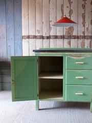 Vintage Zinc-Topped Cupboard