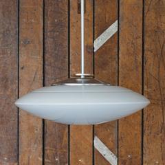 ‘Ellipse’ Opaline Hanging Light