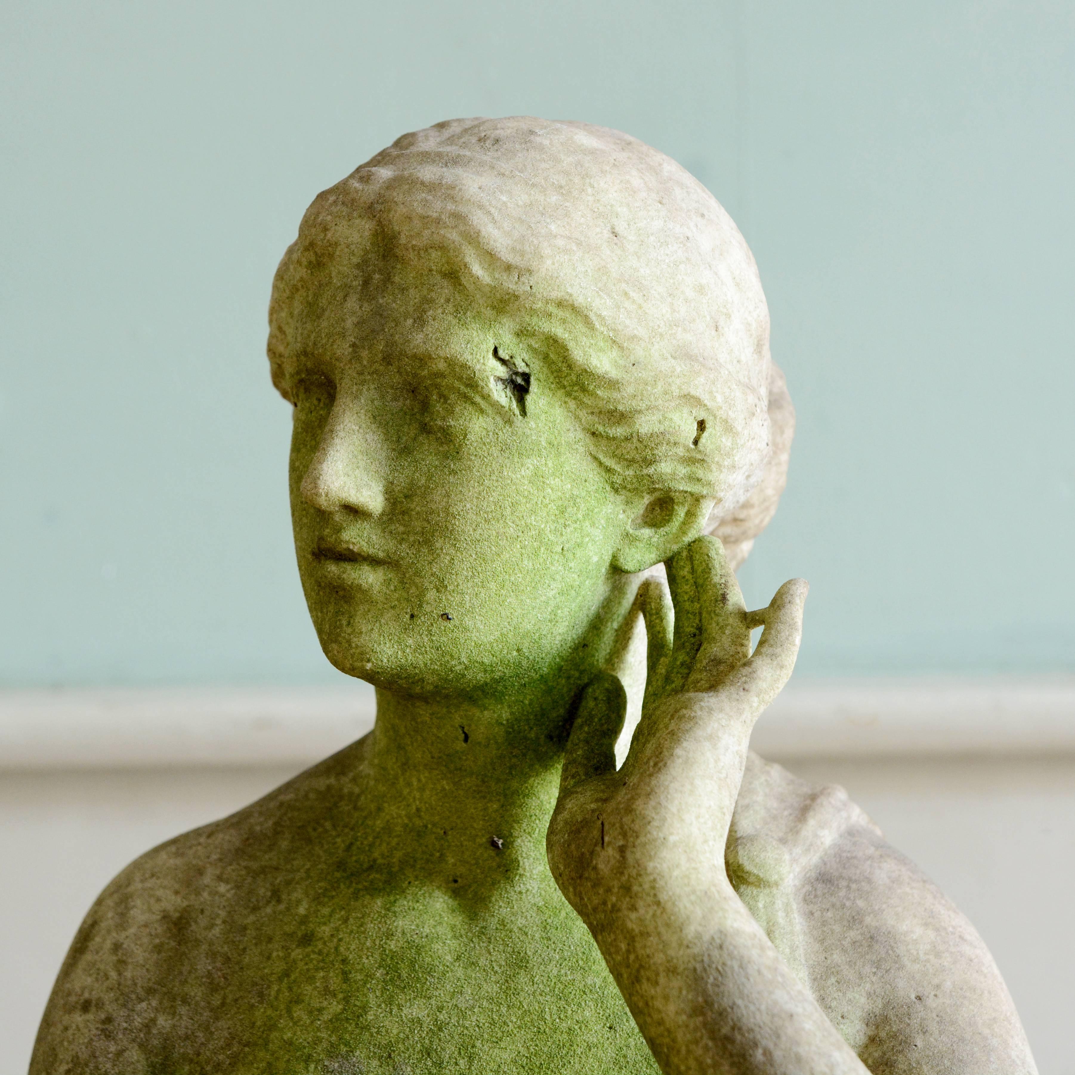 Fin du XIXe siècle statue d'Echo en marbre du 19ème siècle