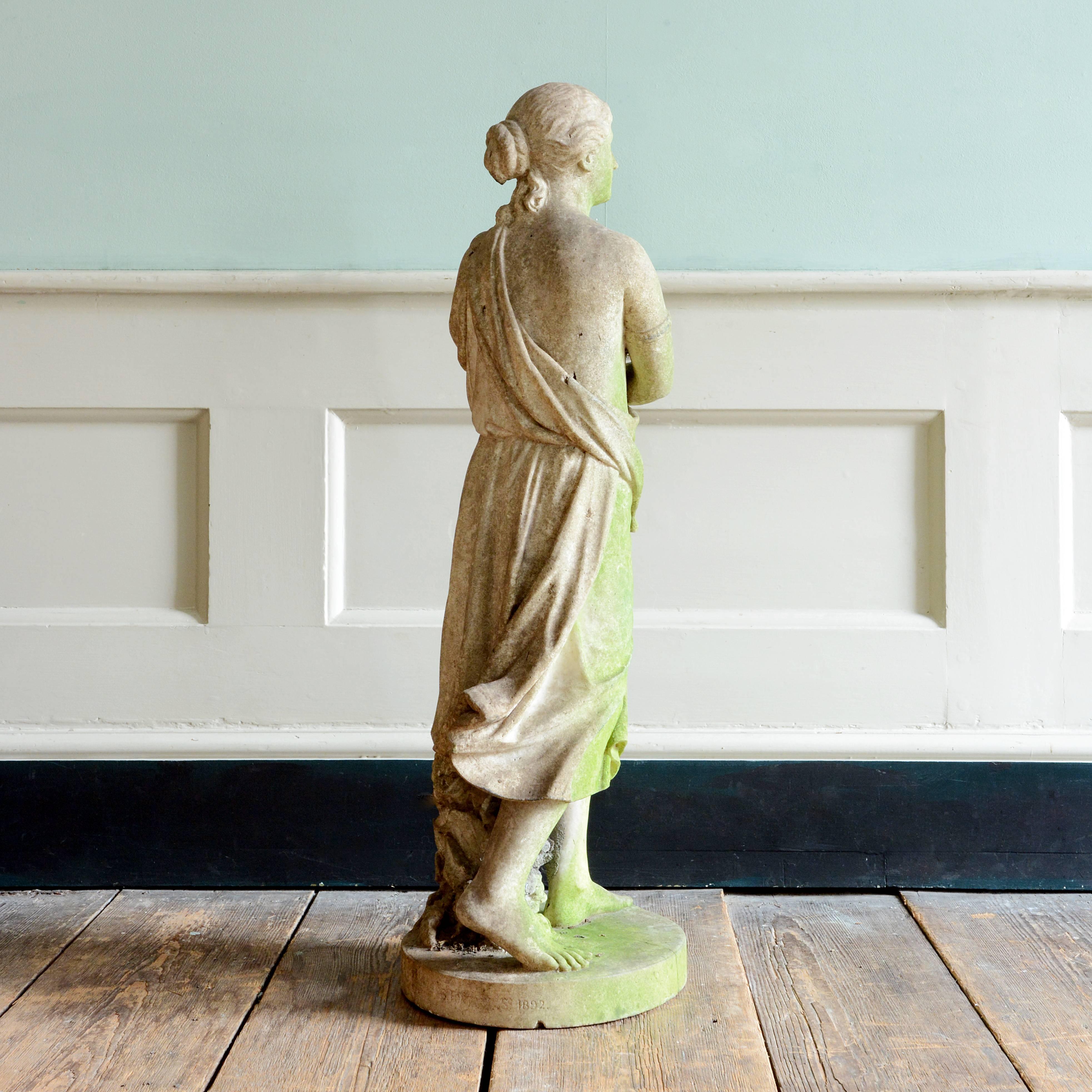Grec classique statue d'Echo en marbre du 19ème siècle
