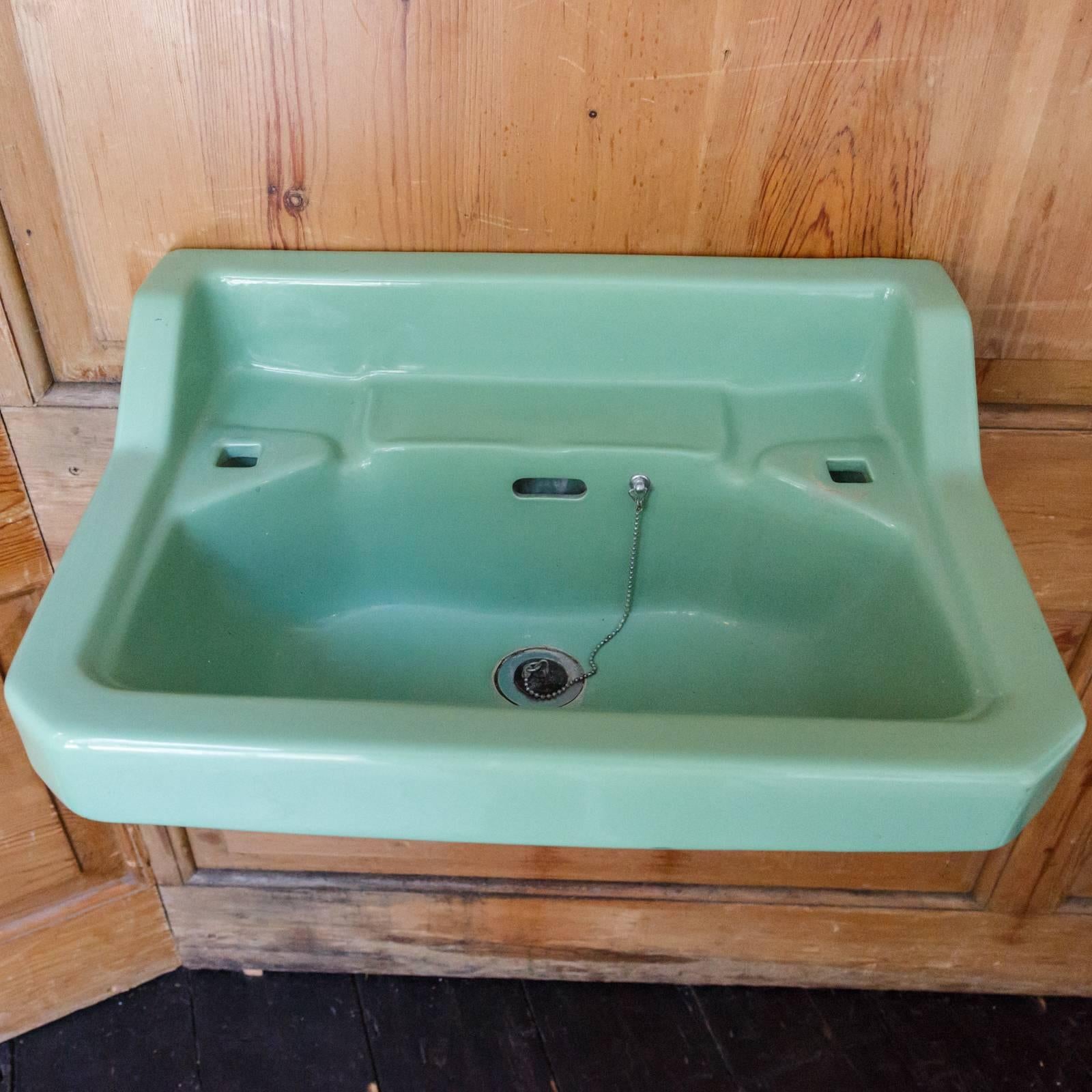 Art Deco 'Latona' Avocado Bathroom Suite