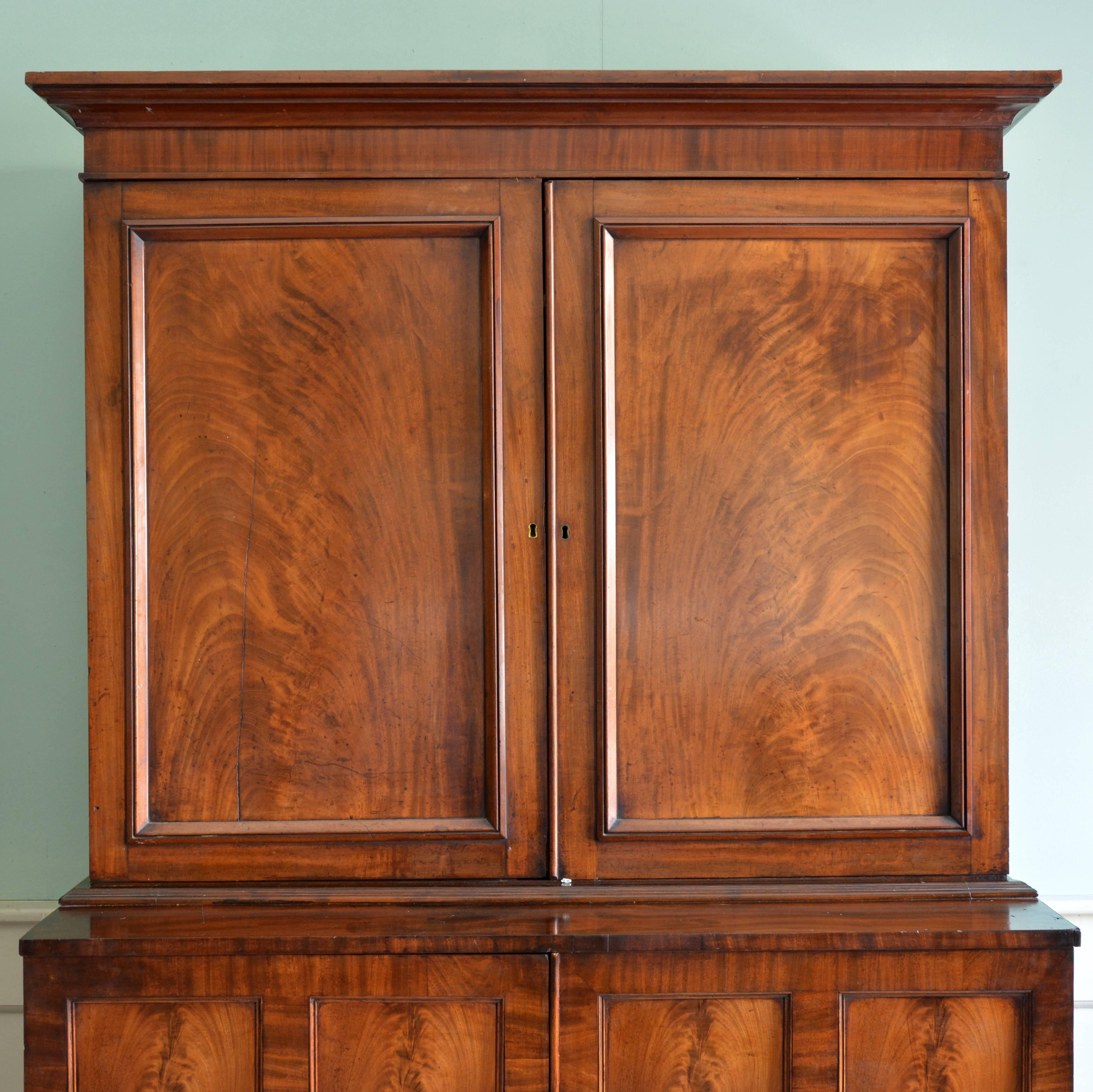 Early Victorian Flame Mahogany Cabinet
