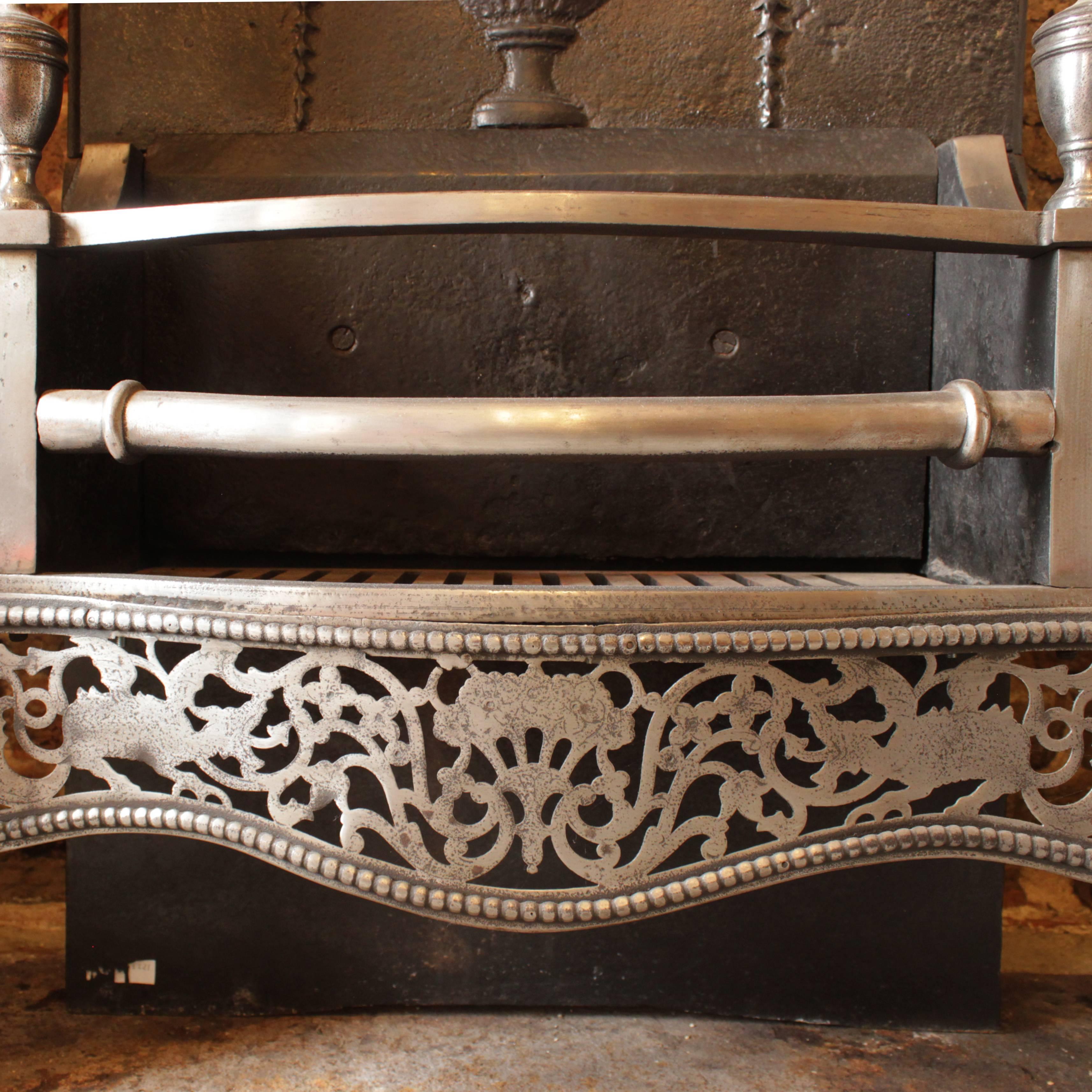 Georgian Style Iron and Steel Fire Basket 1