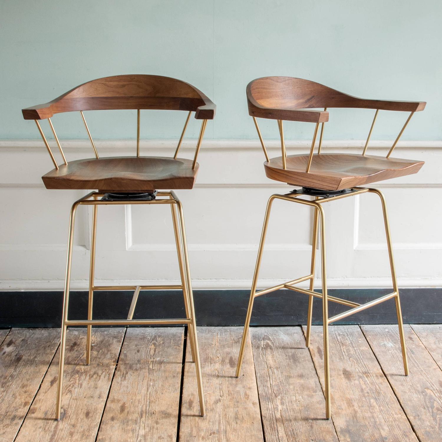 Bassam Fellows 'Spindle' Bar Stool at 1stdibs