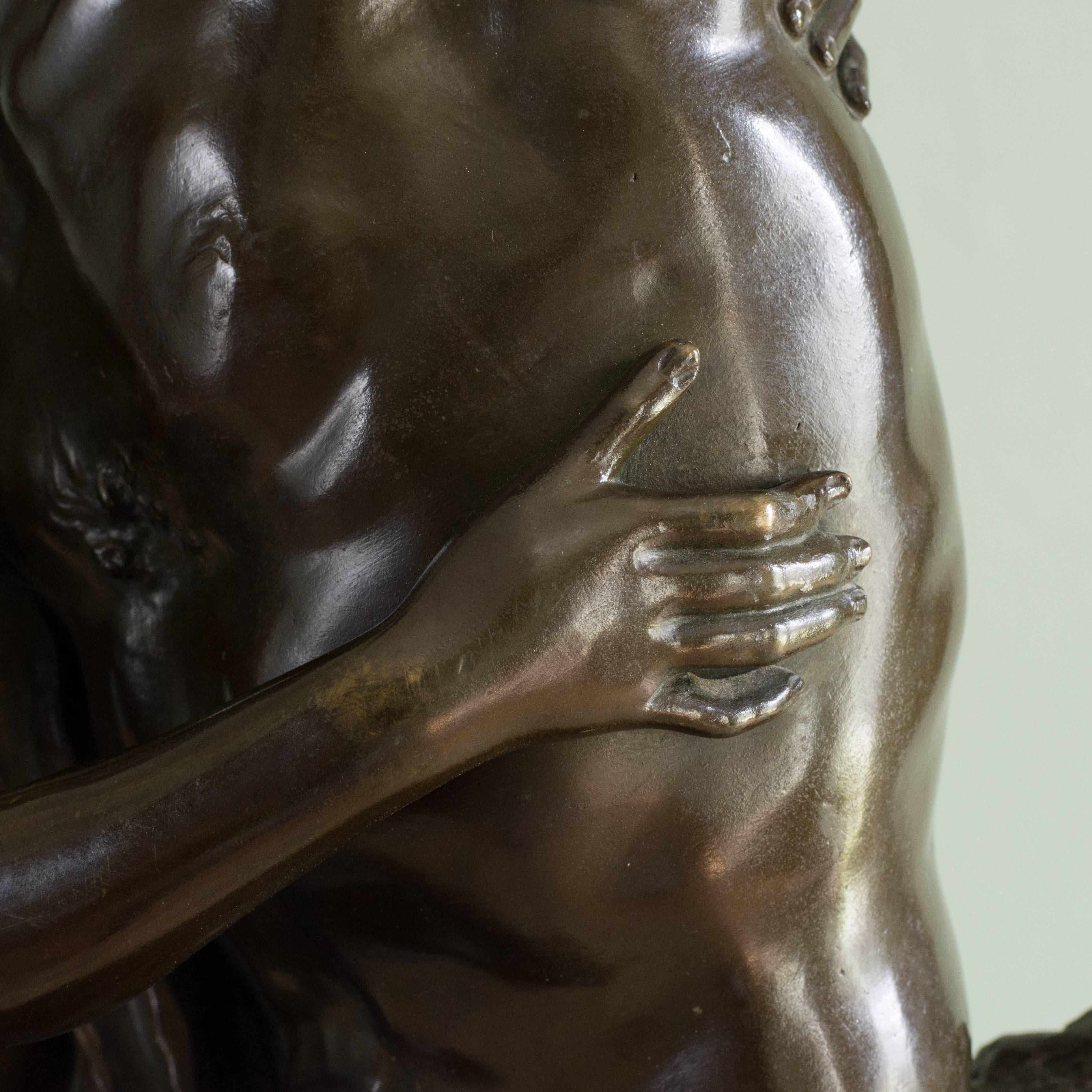Bronze Sculpture of a Satyr with Bacchante, after Claude Michel 'Clodion' 3