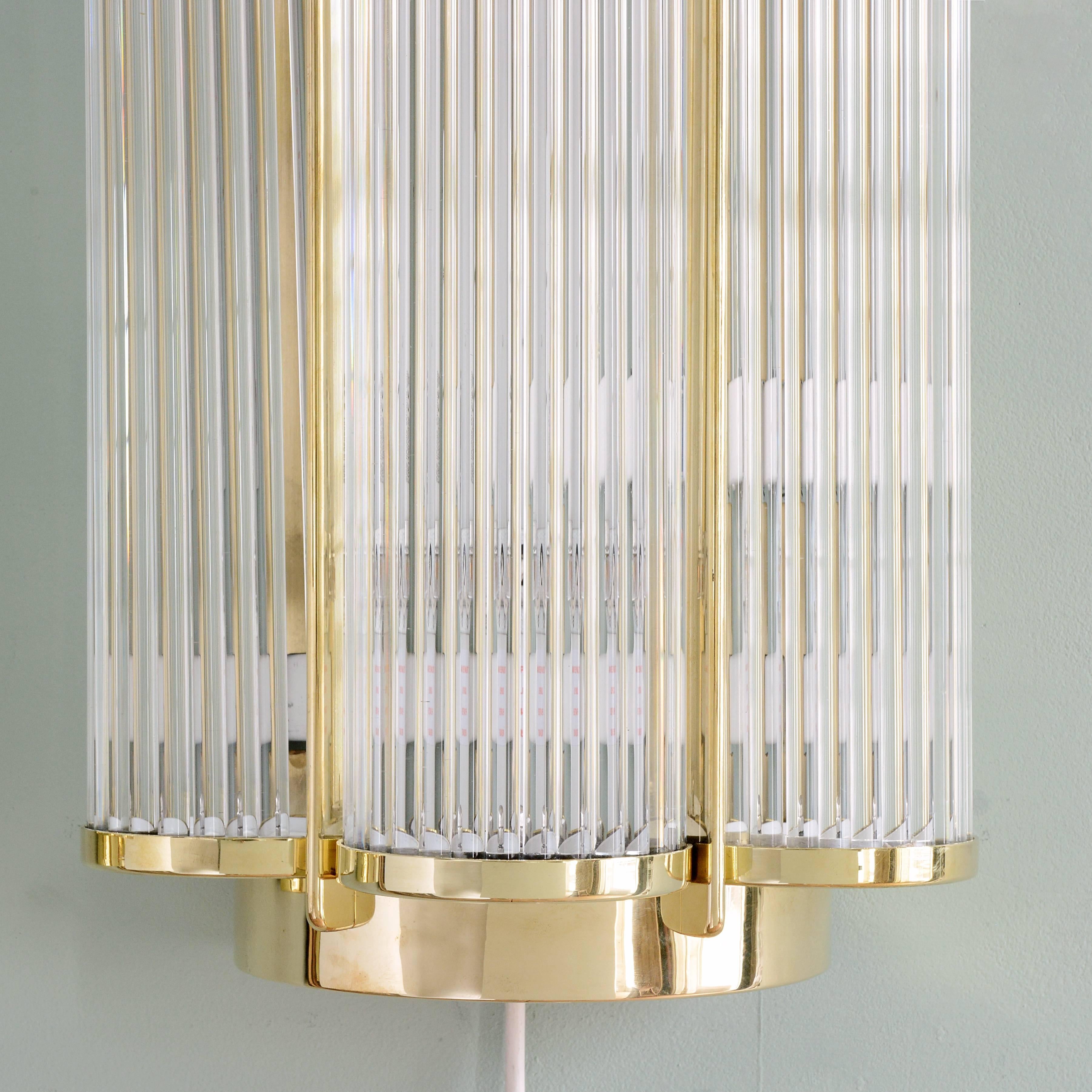 LASSCO Art Deco Style Brass Wall Lights at 1stDibs art deco brass