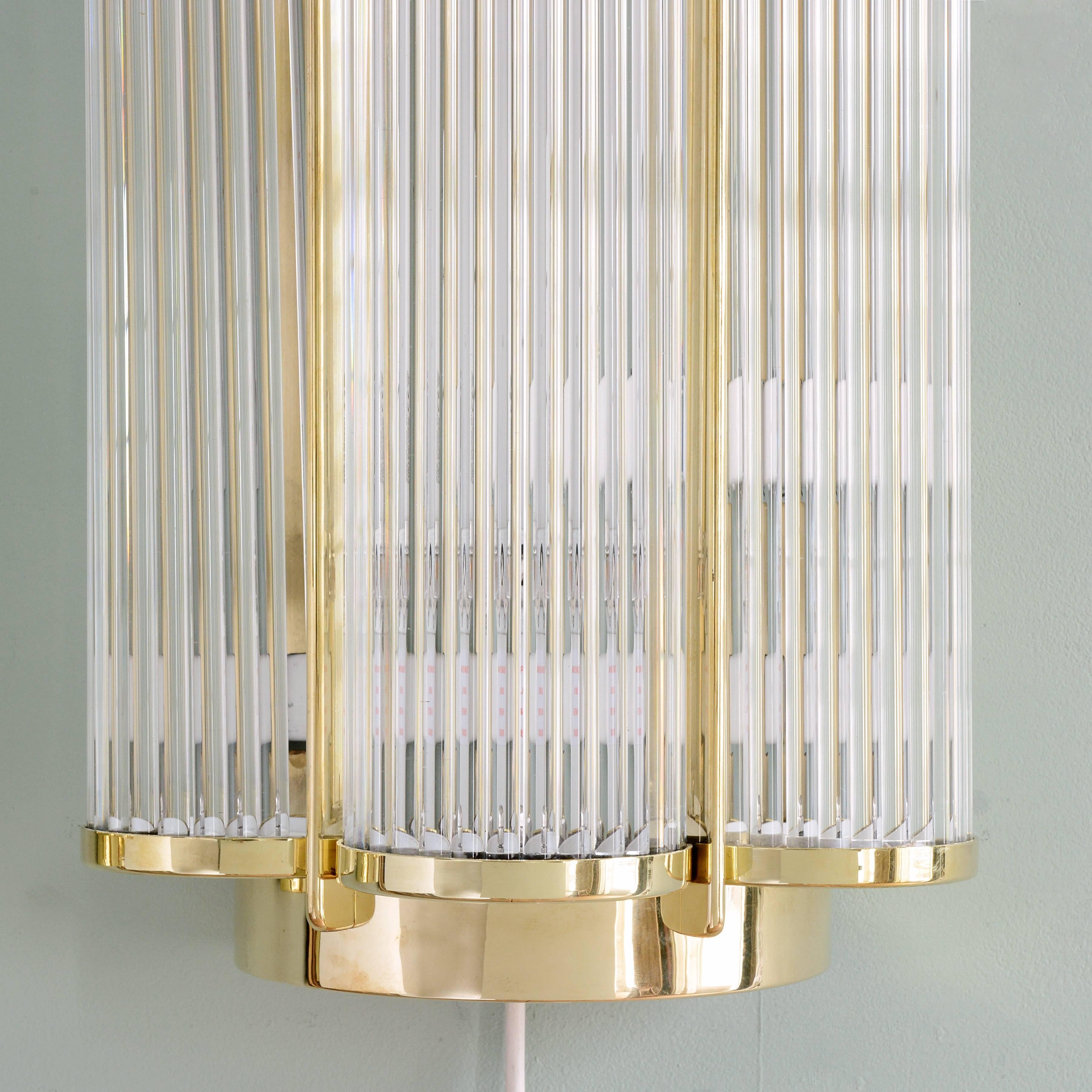 art deco brass wall lights