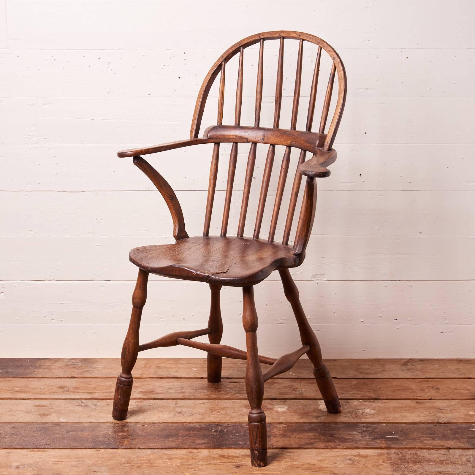 A bodgers windsor chair made from pit sawn elm and ash.