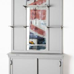 Grey Pine Mirrored Hallway Mirror