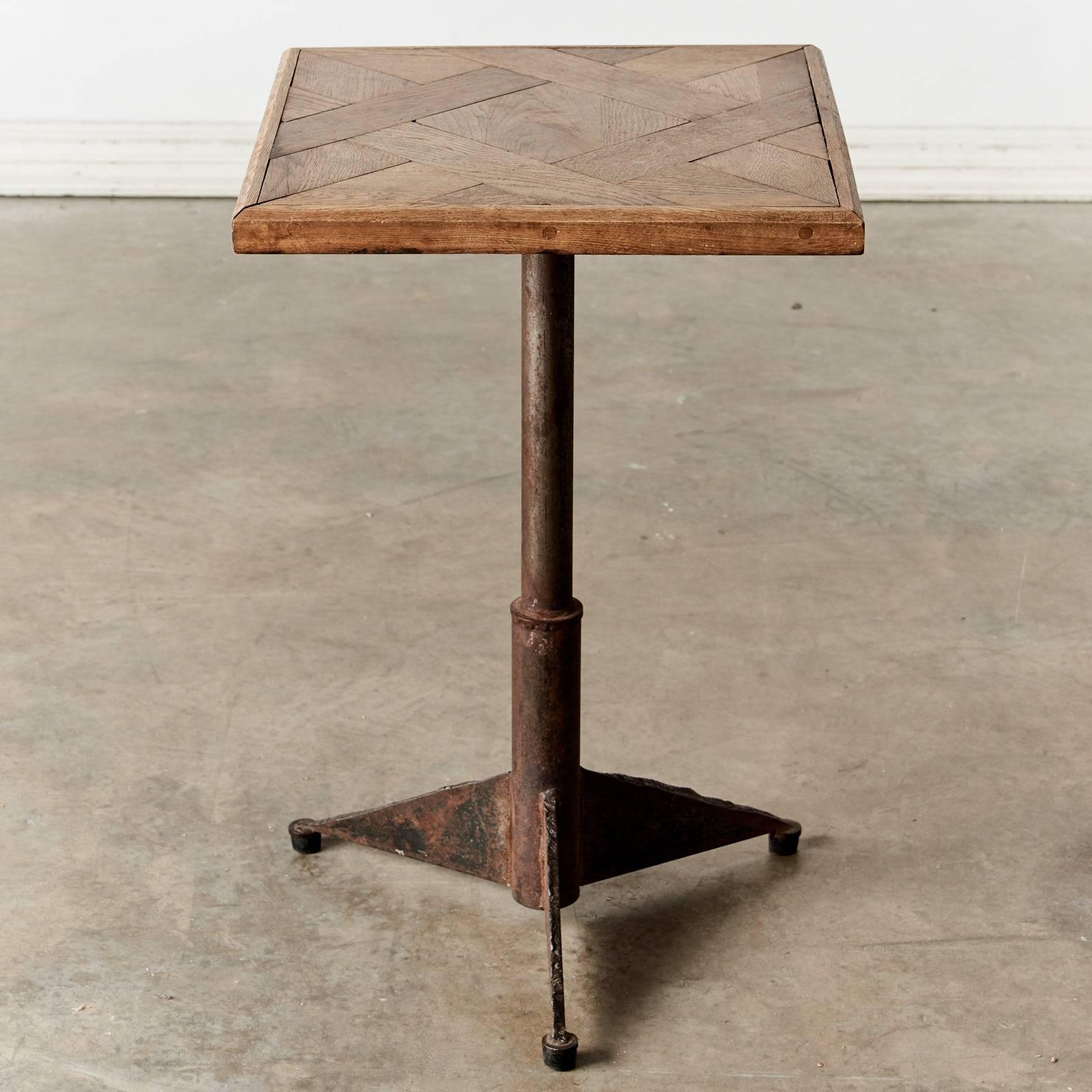 English Oak Parquet de Versailles Topped Table
