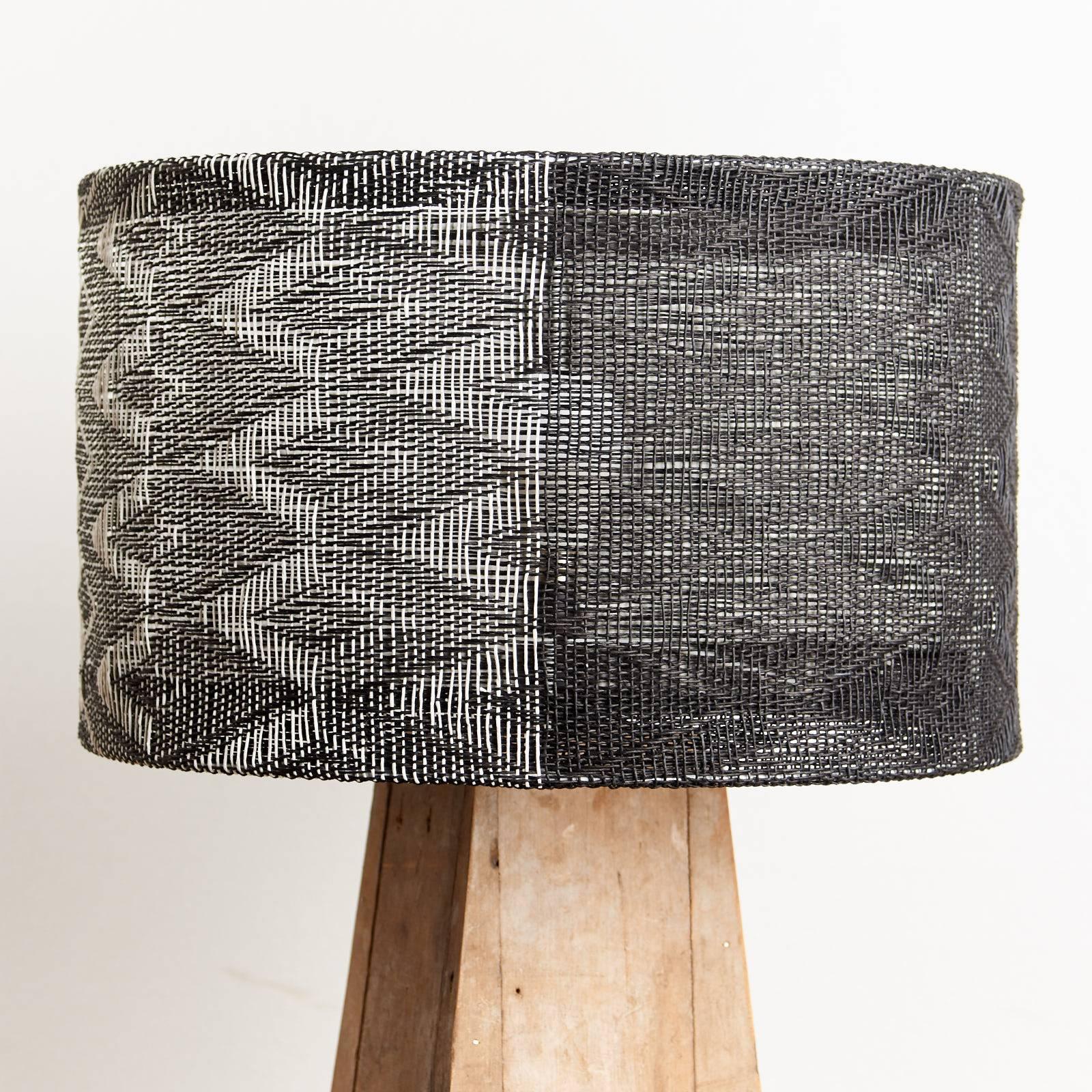 Scandinavian Modern Medium 'Monochrome' Handwoven Lampshade