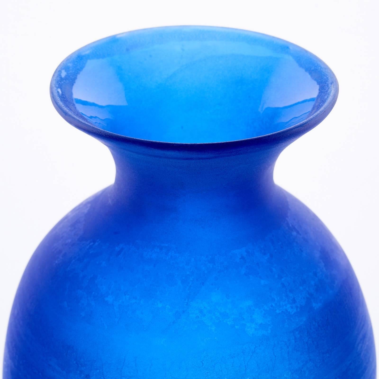 Modern Blue 'Cenedese' Vase