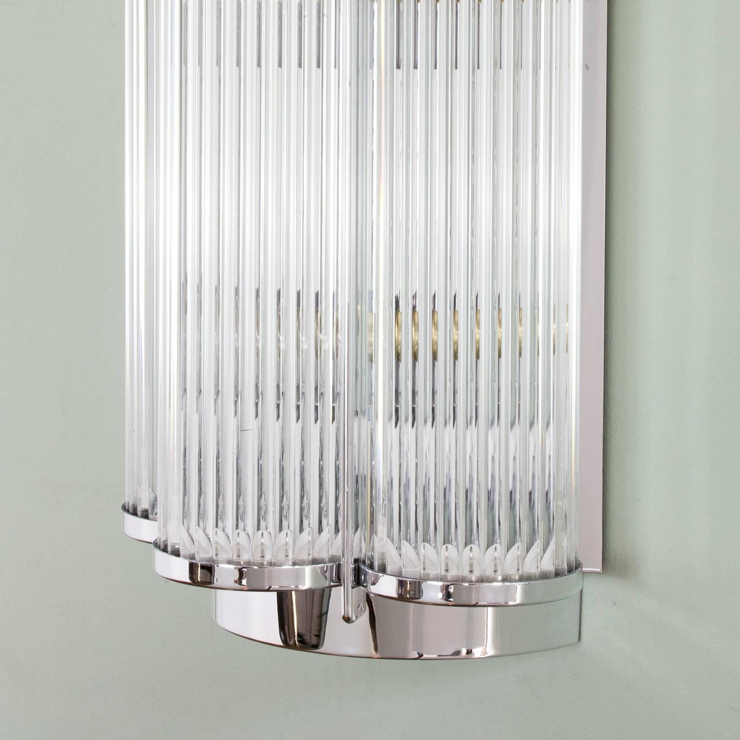 LASSCO Mid-Century Style Wall Light Chrome For Sale at 1stdibs