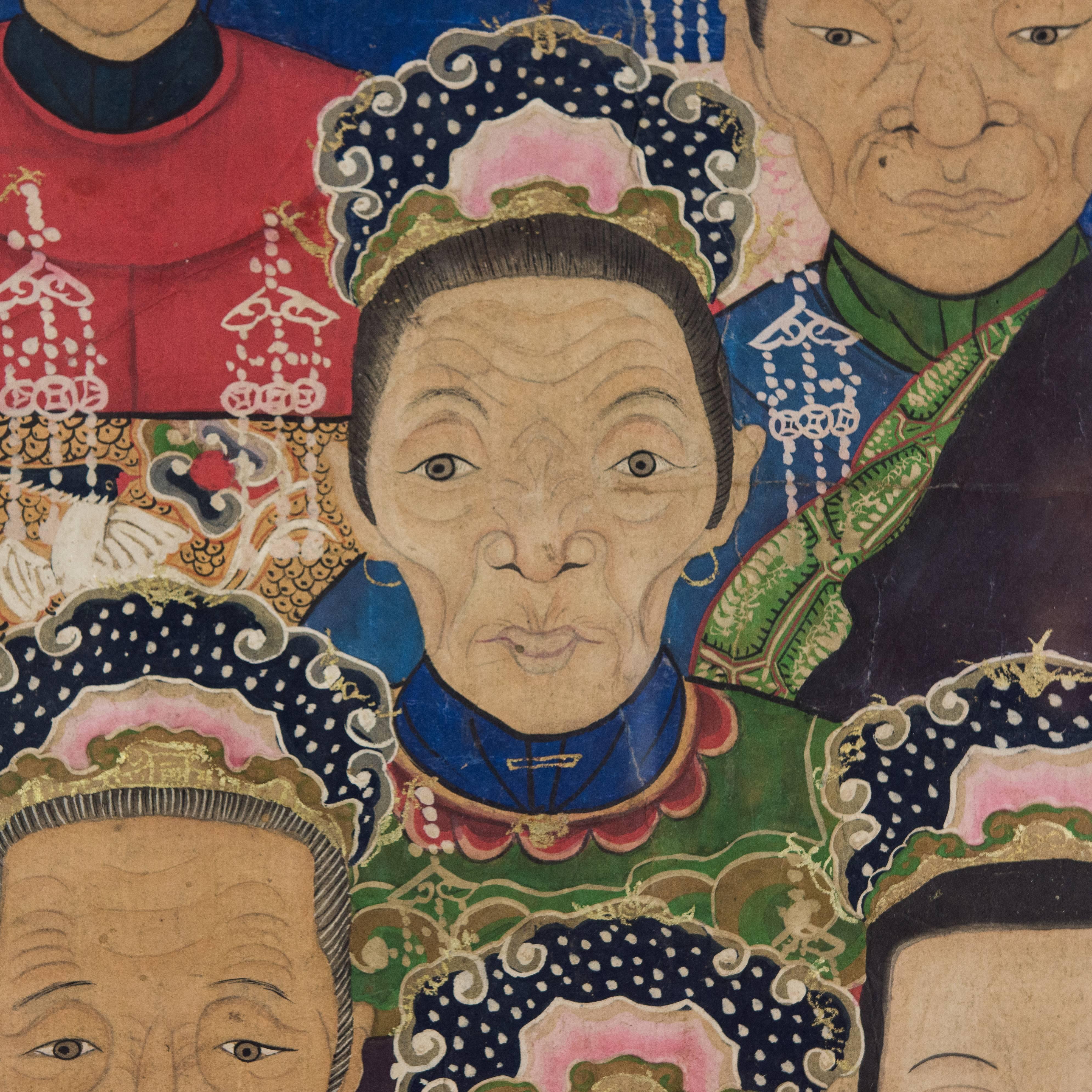 Chinoiserie Qing Dynasty Ancestor Portraits