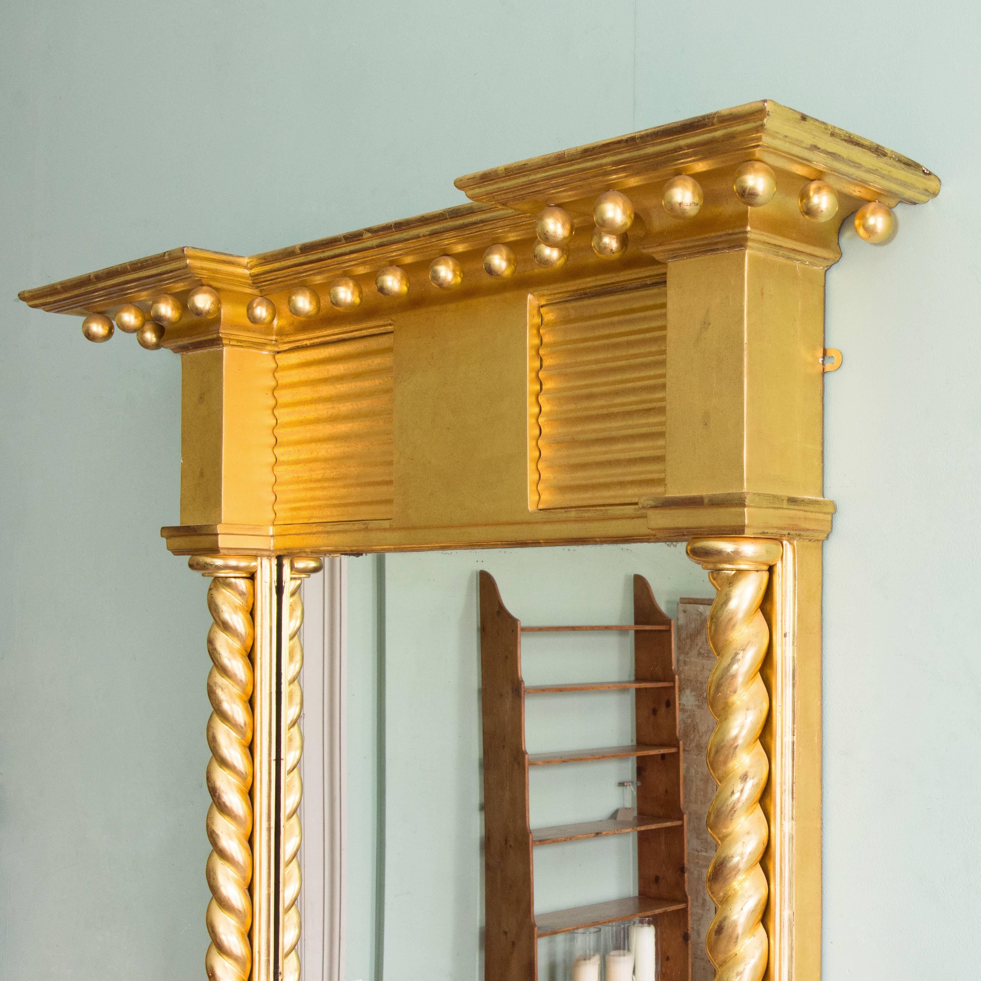 Regency Style Giltwood Pier Spiegel (Vergoldetes Holz) im Angebot